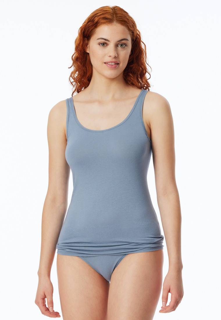 Schiesser Top 2er-Pack Organic Cotton schwarz/graublau - 95/5 Organic Große Rabatte