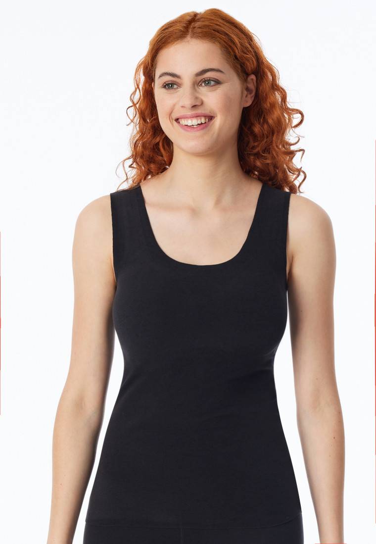 Schiesser Top wärmend herausnehmbare Pads schwarz - Invisible Soft Warming Räumungsverkauf