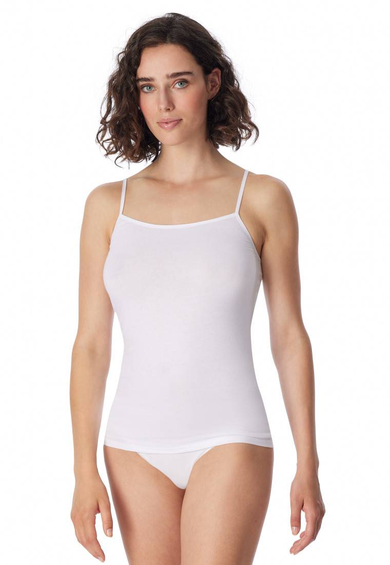 Schiesser Spaghetti-Top 2er-Pack Organic Cotton weiß - 95/5 Wochenangebot