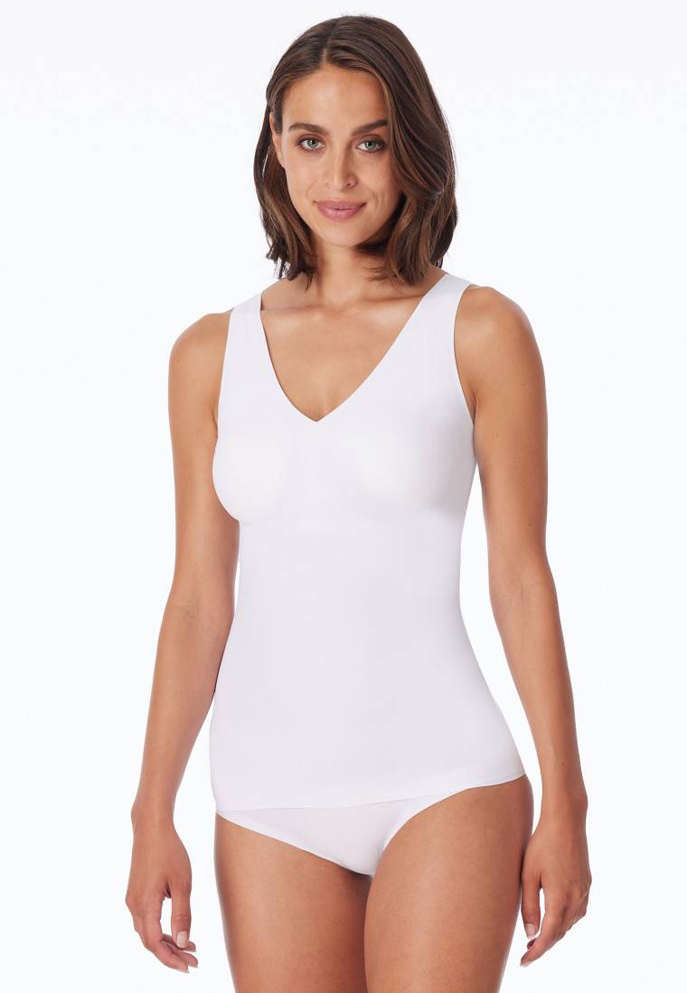 Schiesser Trägertop Microfaser herausnehmbare Pads weiß - Invisible Soft Bis zu 60% Rabatt