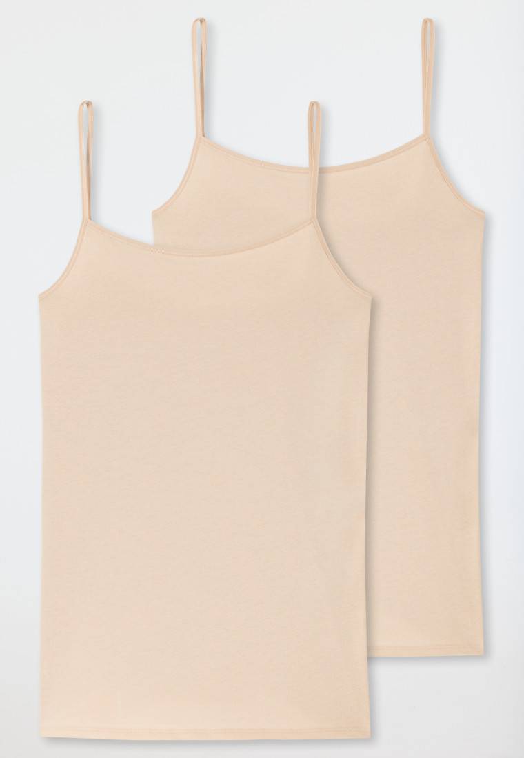 Schiesser Spaghetti-Top 2er-Pack Organic Cotton sand - 95/5 Bis zu 65% Rabatt