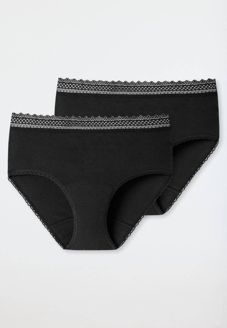 Schiesser Periodenpantys 2er-Pack Spitze schwarz - Secret Care 2025