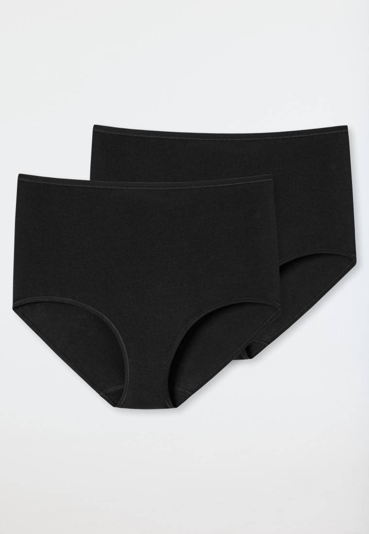 Schiesser Maxislips 2er-Pack Organic Cotton schwarz - 95/5 Auslauf