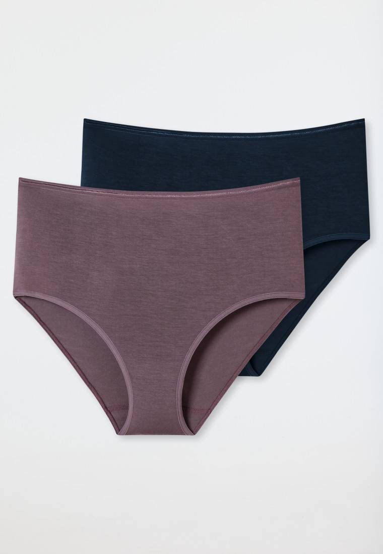 Schiesser Midi-Slips 2er-Pack dunkelblau/malve - Modal Essentials Verkauf