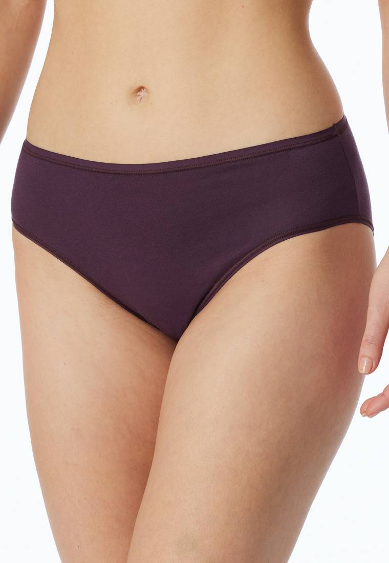 Schiesser Slips 2er-Pack Organic Cotton dunkelblau/pflaume - 95/5 im Angebot