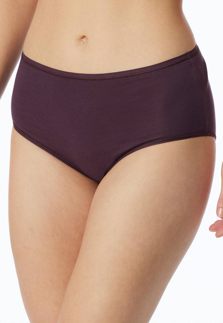 Schiesser Midislip 2er-Pack Organic Cotton nachtblau/pflaume - 95/5 Schlussverkauf