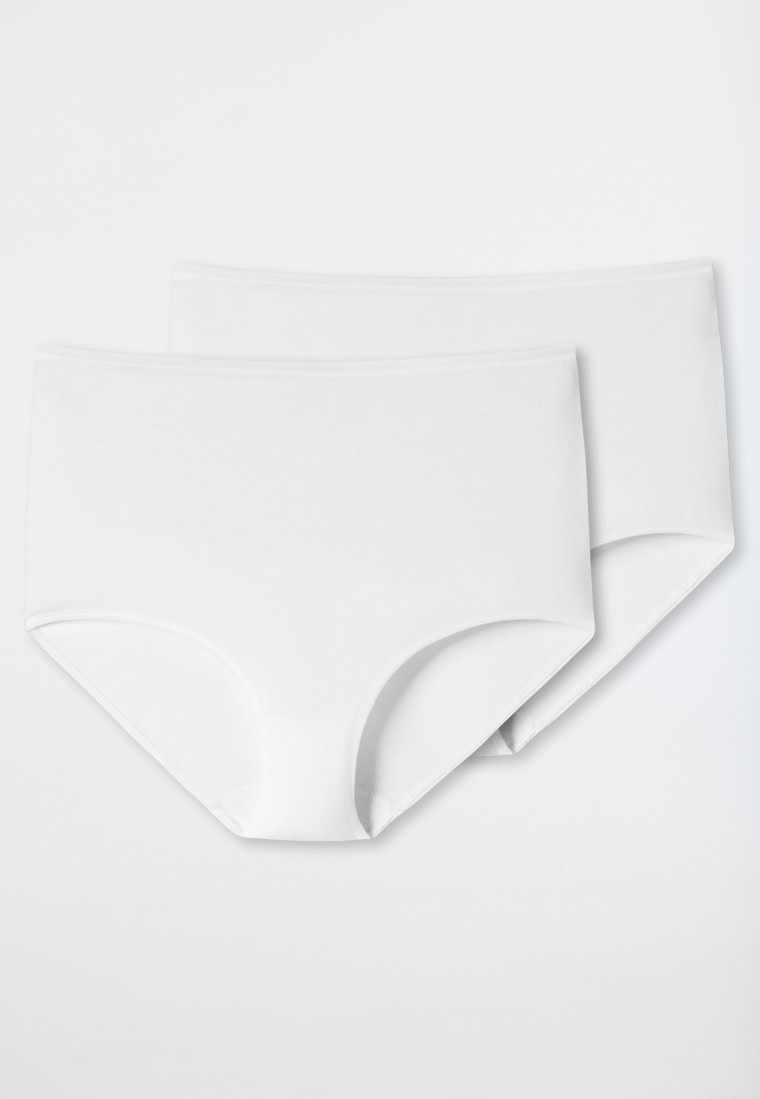 Schiesser Maxislips 2er-Pack Organic Cotton weiß - 95/5 Fabrikpreis