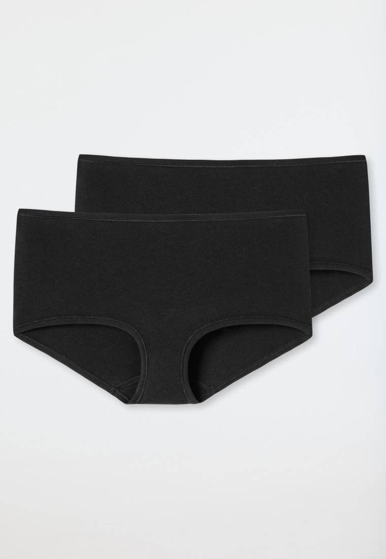Schiesser Shorts 2er-Pack Organic Cotton schwarz - 95/5 Sonderangebot