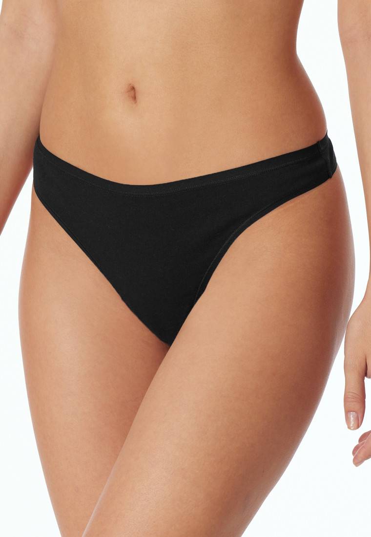 Schiesser String 2er-Pack Organic Cotton schwarz - 95/5 Flash Sale