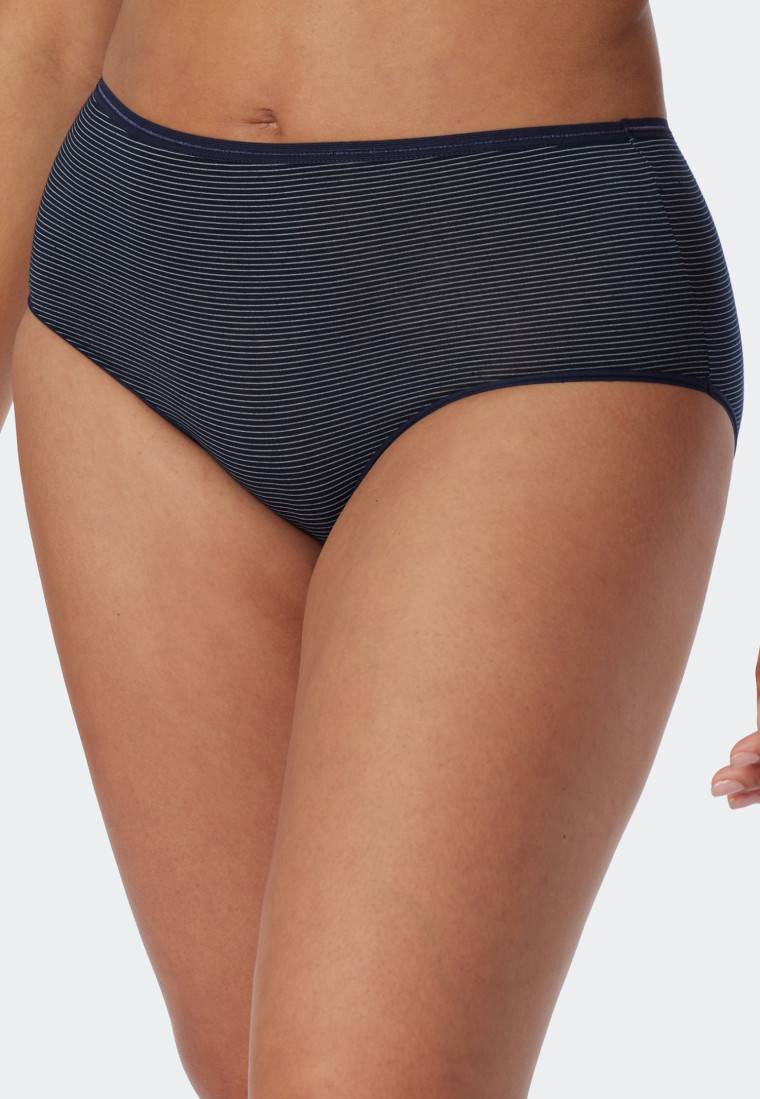 Schiesser Midi-Slips 2er-Pack nachtblau-weiß geringelt - Modal Essentials Muttertagsangebot