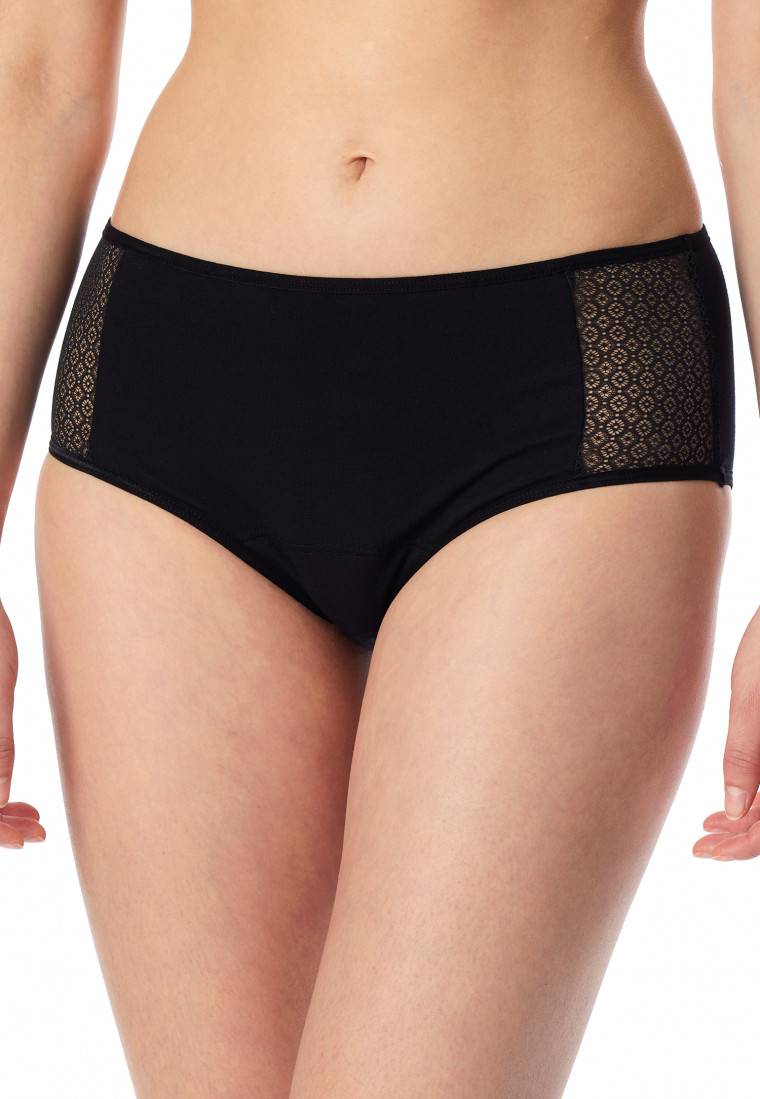 Schiesser Perioden-Panty Spitze schwarz - Secret Care Valentinstagsangebot