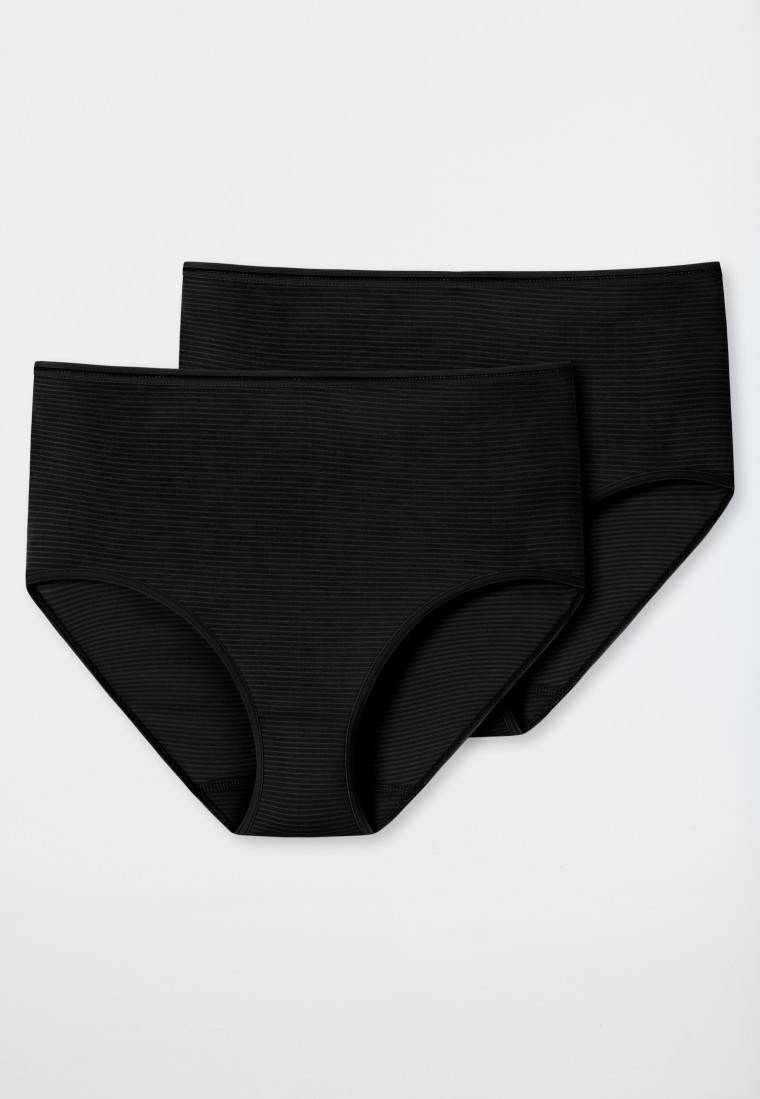 Schiesser Midi-Slips 2er-Pack schwarz - Modal Essentials Jubiläumsangebot
