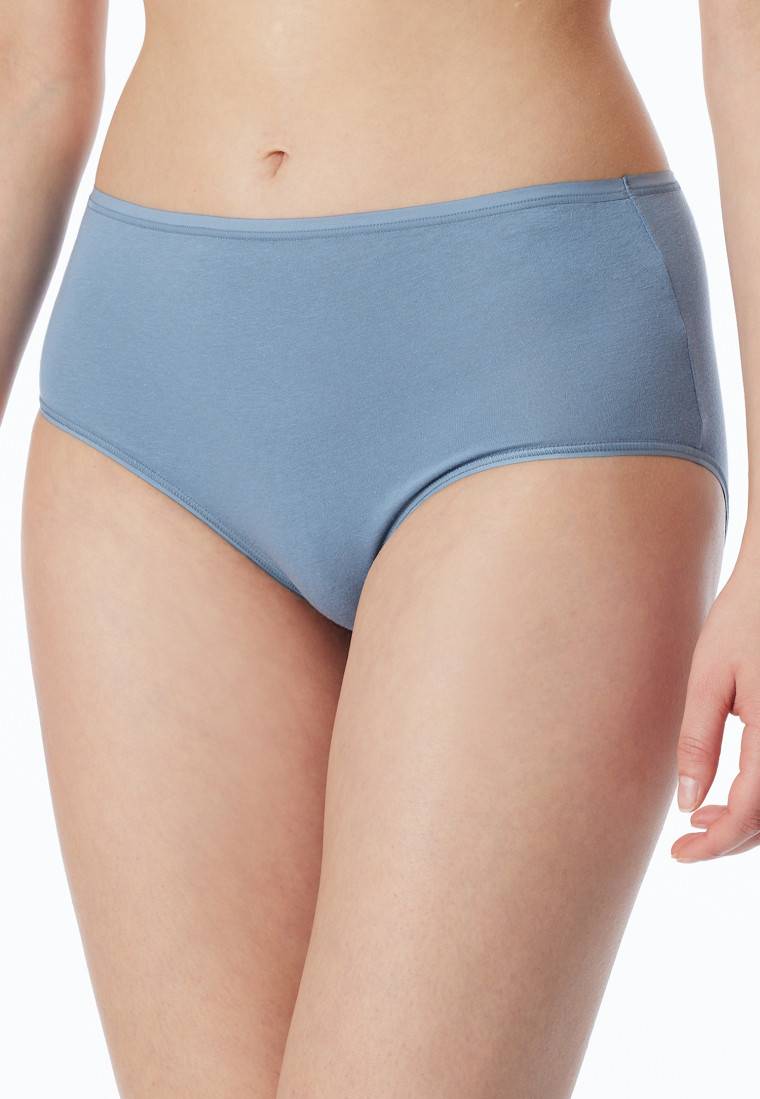 Schiesser Midislip 2er-Pack Organic Cotton schwarz/graublau - 95/5 Lagerräumung