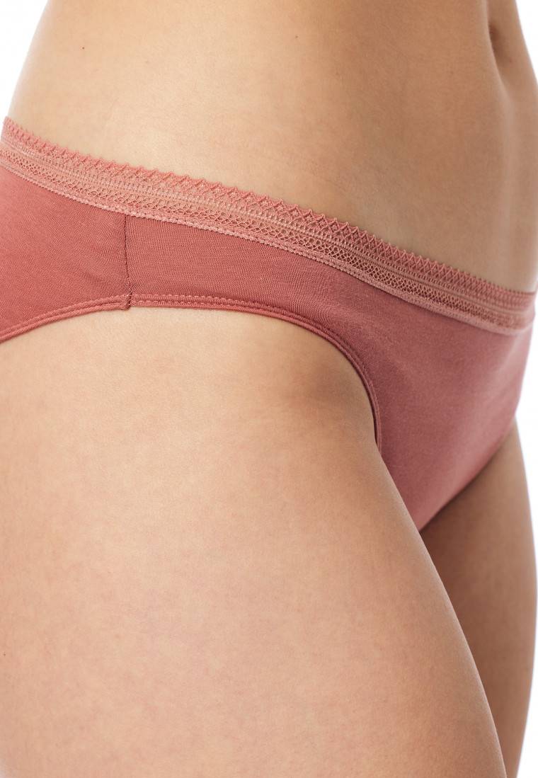 Schiesser Rio-Slips 2er-Pack Spitze terracotta/sand - Cotton Lace Top Angebot