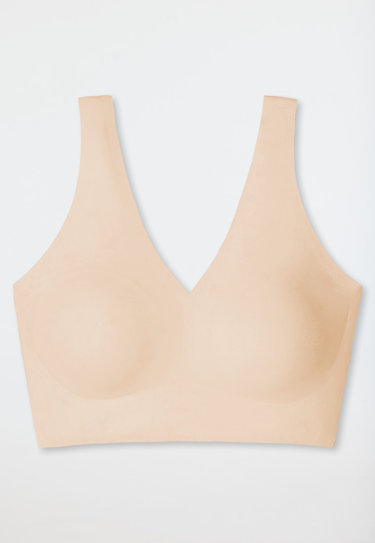 Schiesser Bustier Microfaser herausnehmbare Pads sand - Invisible Soft Große Rabatte
