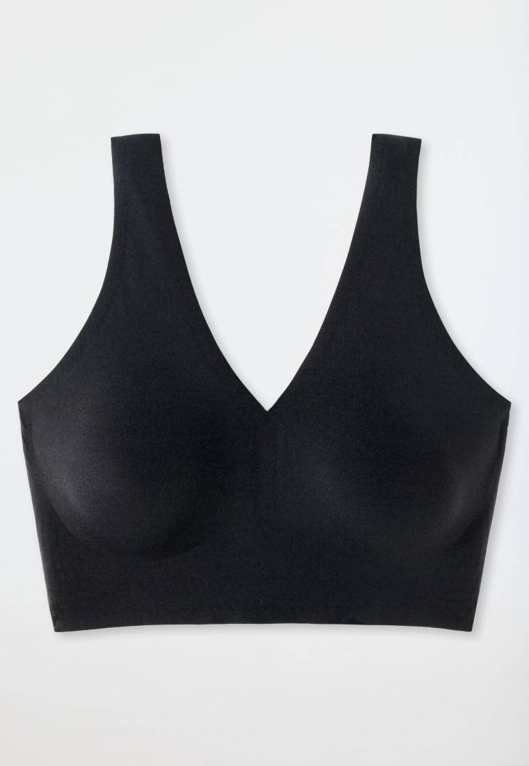 Schiesser Bustier Microfaser herausnehmbare Pads schwarz - Invisible Soft Saisonale Angebote
