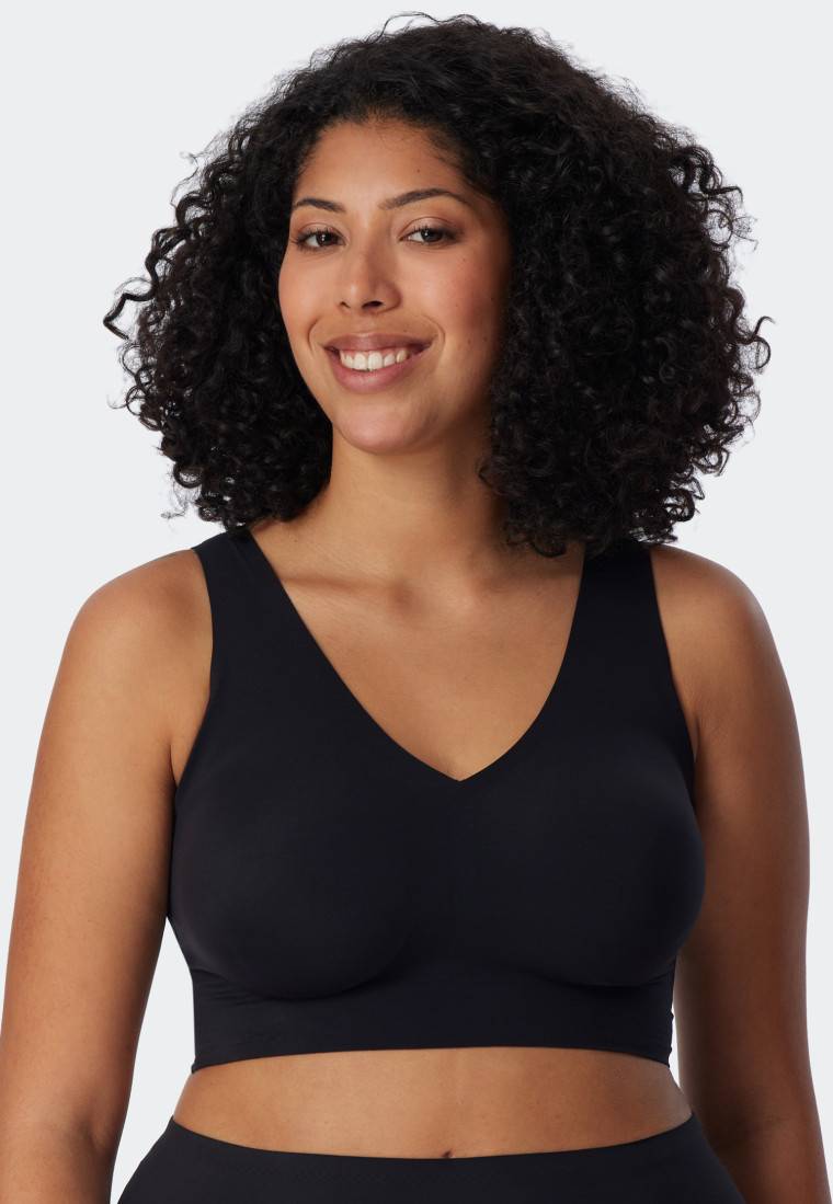 Schiesser Bustier Microfaser herausnehmbare Pads schwarz - Invisible Soft Saisonale Angebote