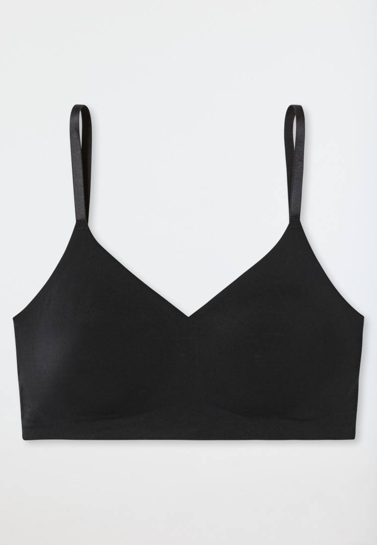 Schiesser Bustier Microfaser herausnehmbare Pads schwarz - Invisible Soft Kauf eins, bekomm eins gratis