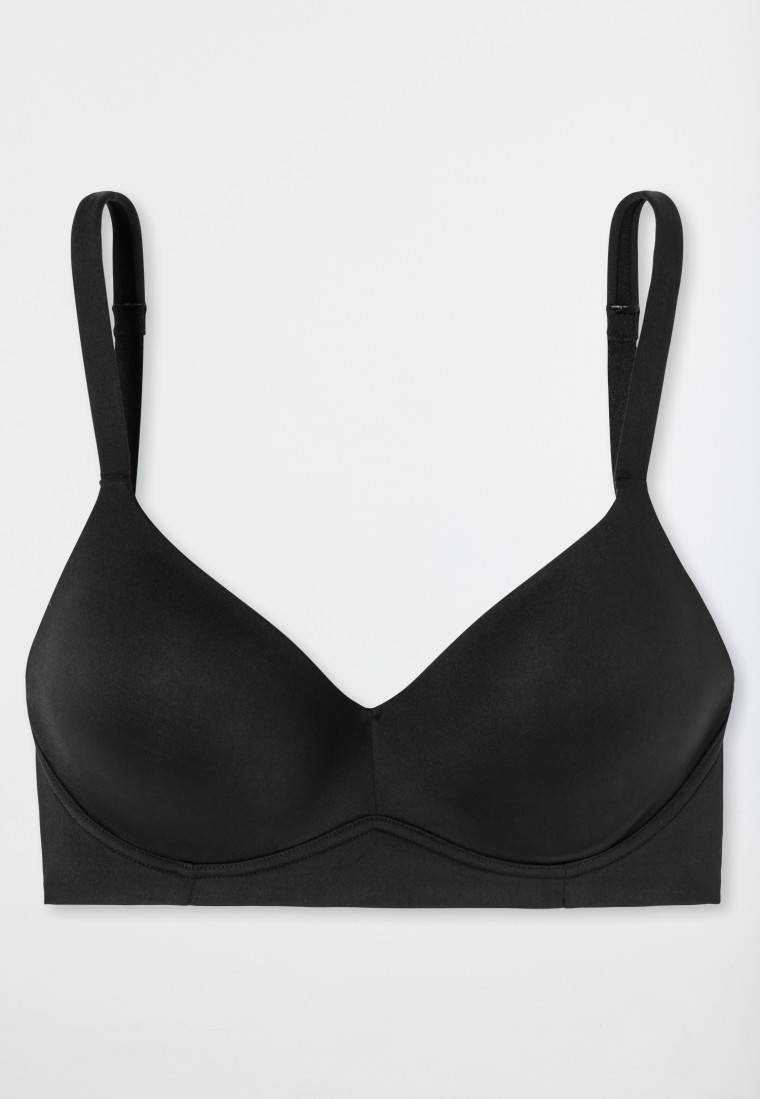 Schiesser Soft-BH mit Schale und gleitenden Cups schwarz - Unique Micro VIP-Rabatte