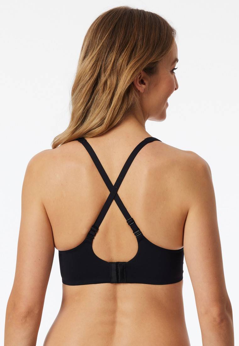 Schiesser Soft-BH mit Schale und gleitenden Cups schwarz - Unique Micro VIP-Rabatte