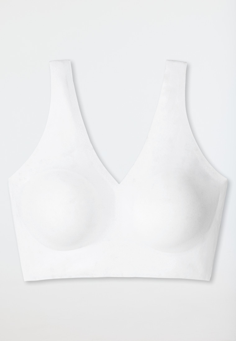 Schiesser Bustier Microfaser herausnehmbare Pads weiß - Invisible Soft Wochenangebot