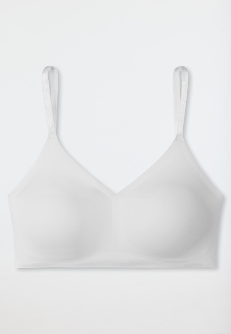 Schiesser Bustier Microfaser herausnehmbare Pads weiß - Invisible Soft Letzter Tag