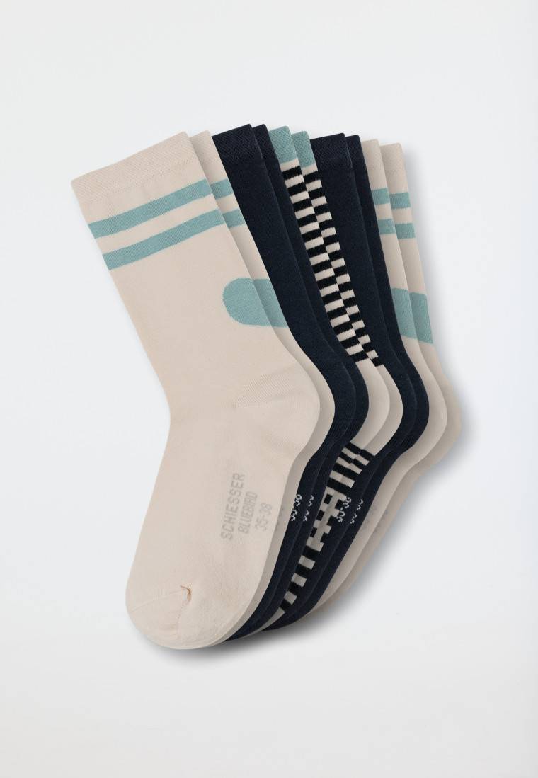 Schiesser Damensocken 5er-Pack stay fresh uni/gemustert mehfarbig - Bluebird Online