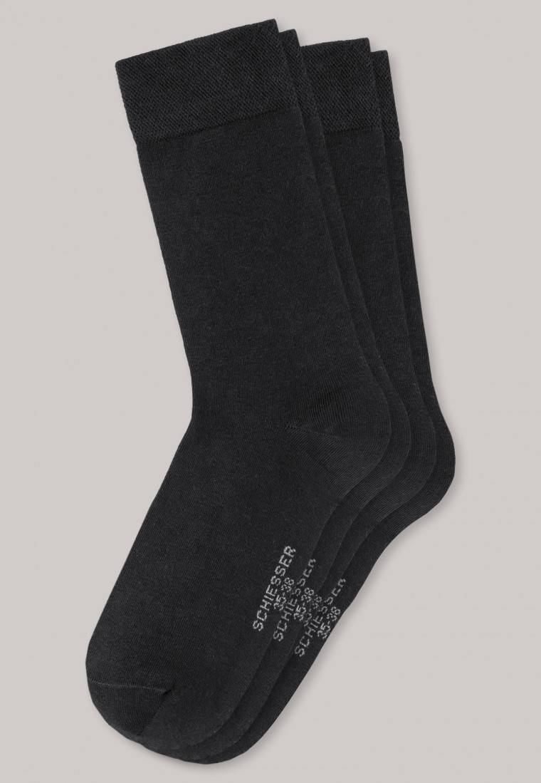 Schiesser Damensocken 2er-Pack schwarz - Long Life Cool im Angebot