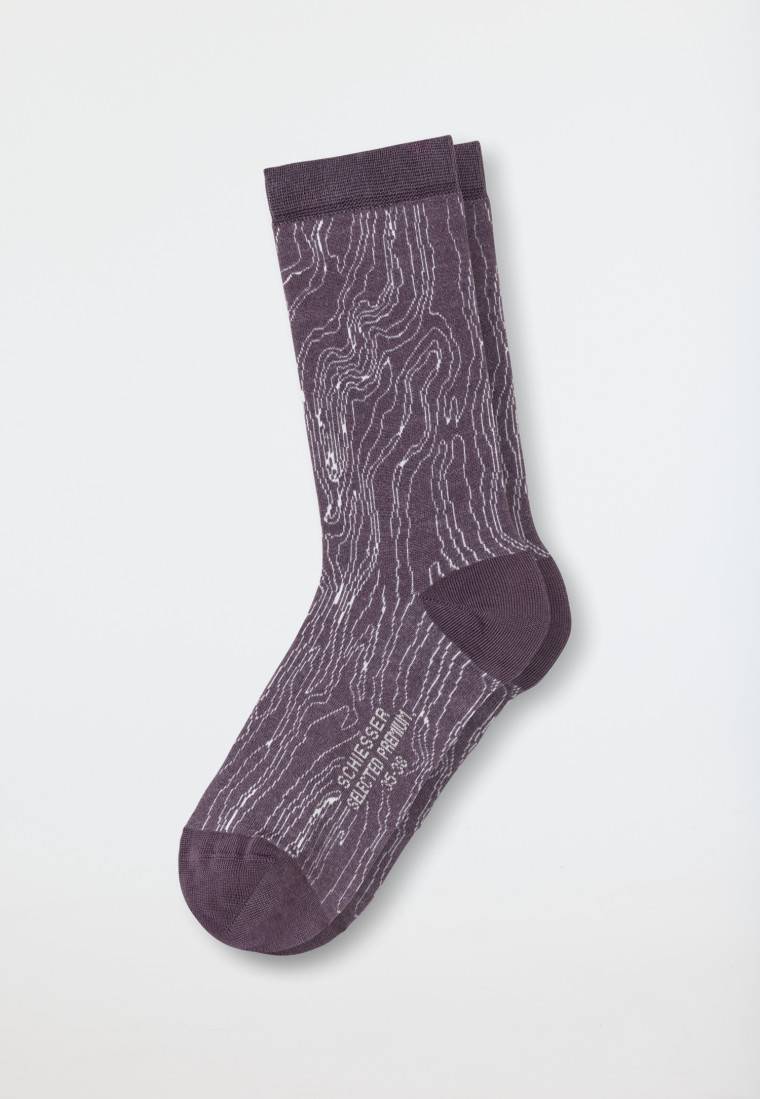 Schiesser Damensocken gemustert violett - selected! premium Fabrikverkauf