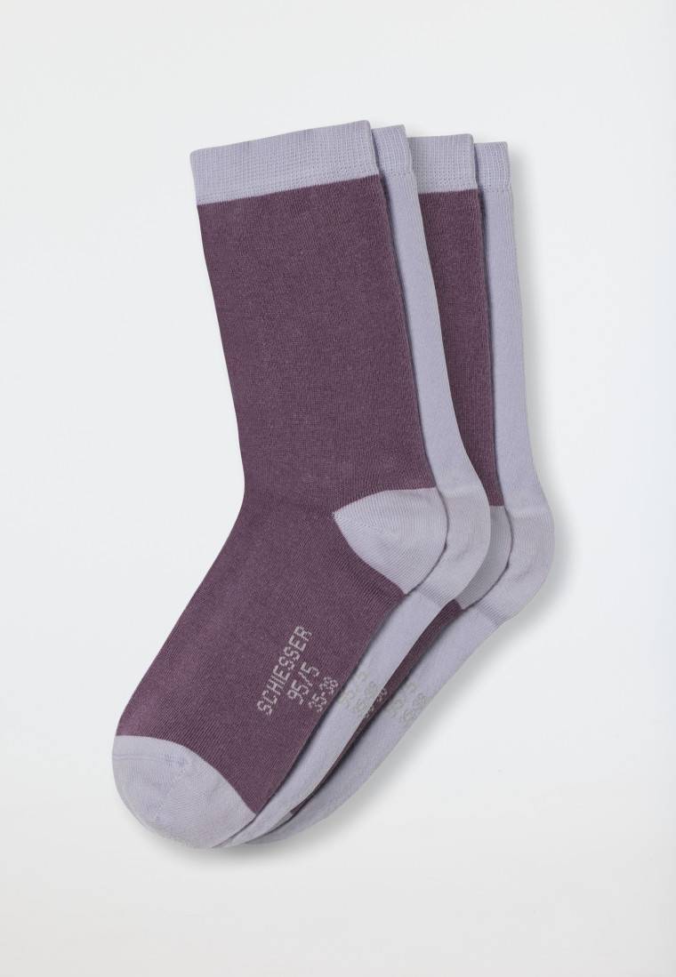 Schiesser Damensocken 2er-Pack Organic Cotton taupe/ flieder - 95/5 Kostenloser Versand