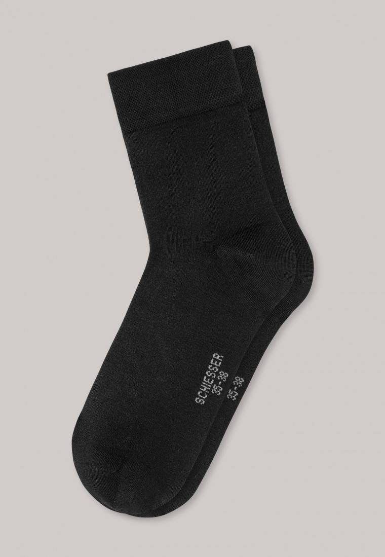 Schiesser Damensocken schwarz - selected! premium Rabatt