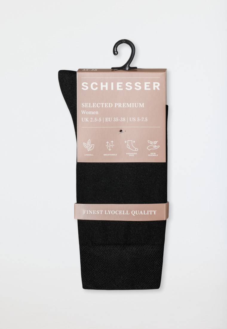 Schiesser Damensocken schwarz - selected! premium Rabatt