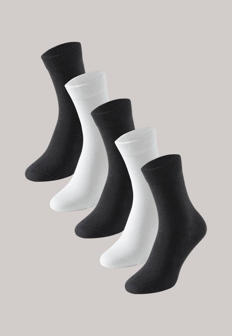 Schiesser Damensocken 5er-Pack stay fresh schwarz-weiß - Bluebird Großer Ausverkauf