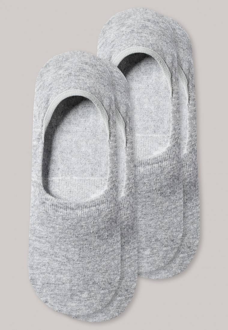 Schiesser Inshoe-Damensocken 2er-Pack silbergrau meliert - Long Life Cool Online Shopping
