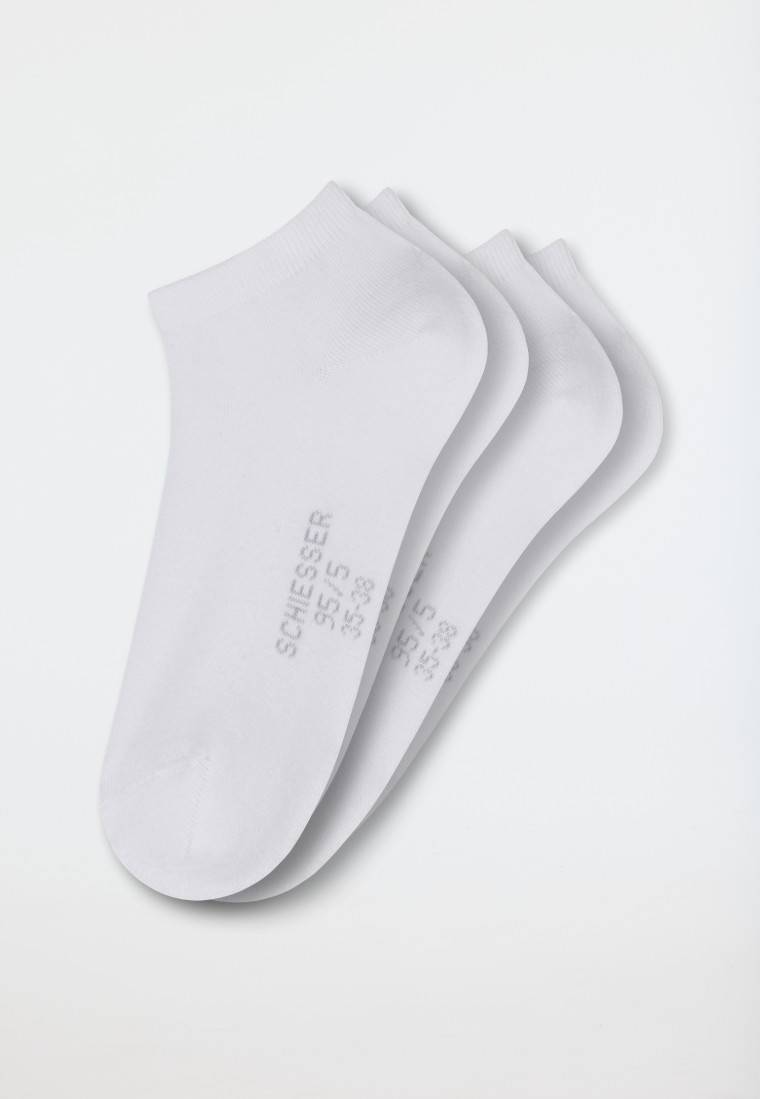 Schiesser Damensneaker 2er-Pack Organic Cotton weiß - 95/5 Saisonschlussverkauf