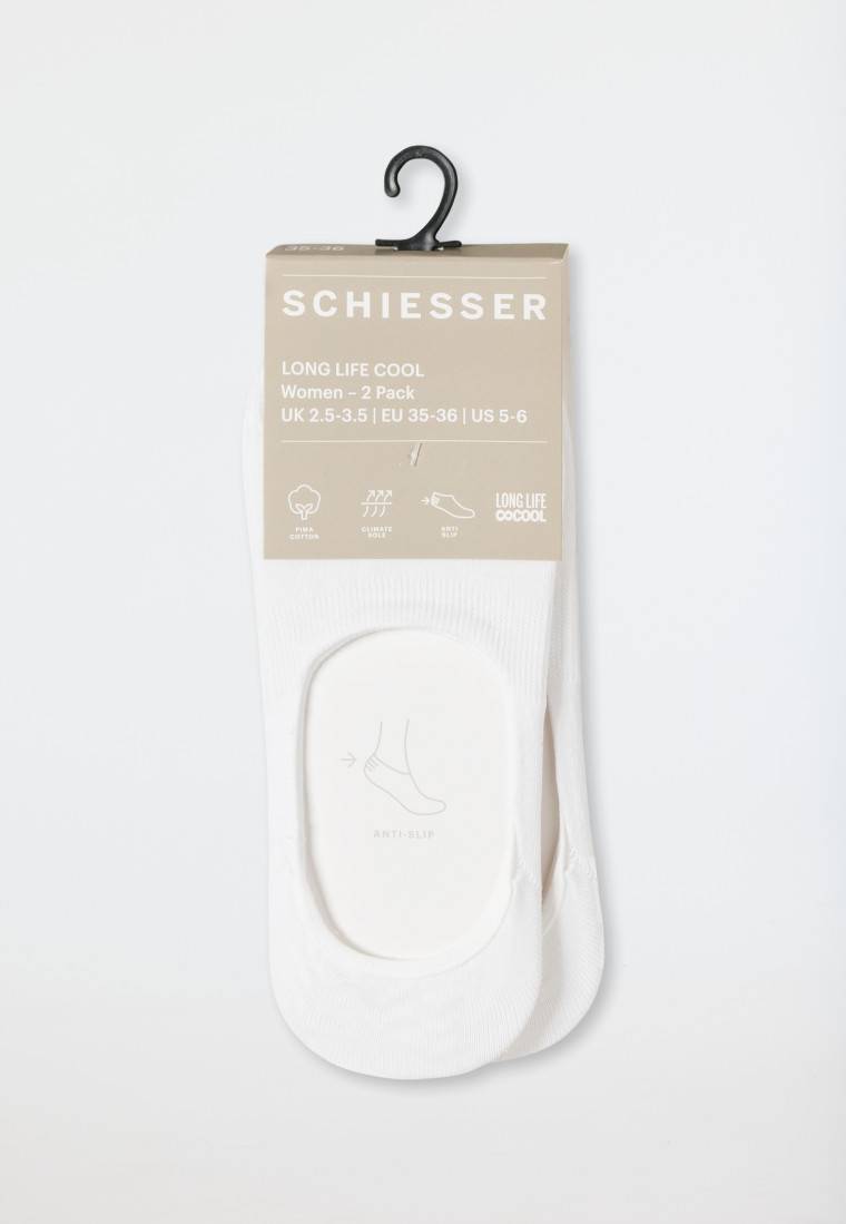 Schiesser Inshoe-Damensocken 2er-Pack weiß - Long Life Cool Osterangebot