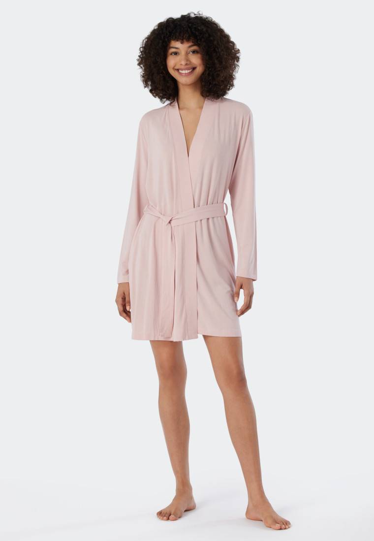 Schiesser Morgenmantel Modal rosé- Essentials Blitzangebot