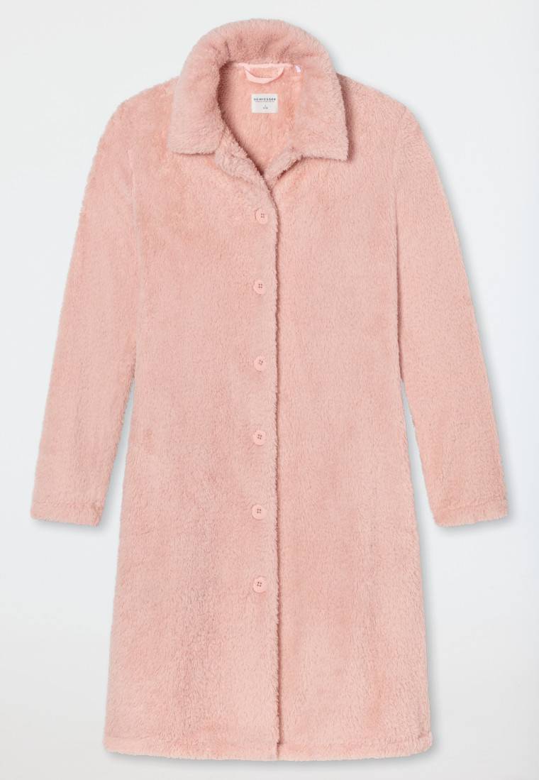 Schiesser Morgenmantel Teddy Fleece rosé - Essentials Kauf eins, bekomm eins gratis