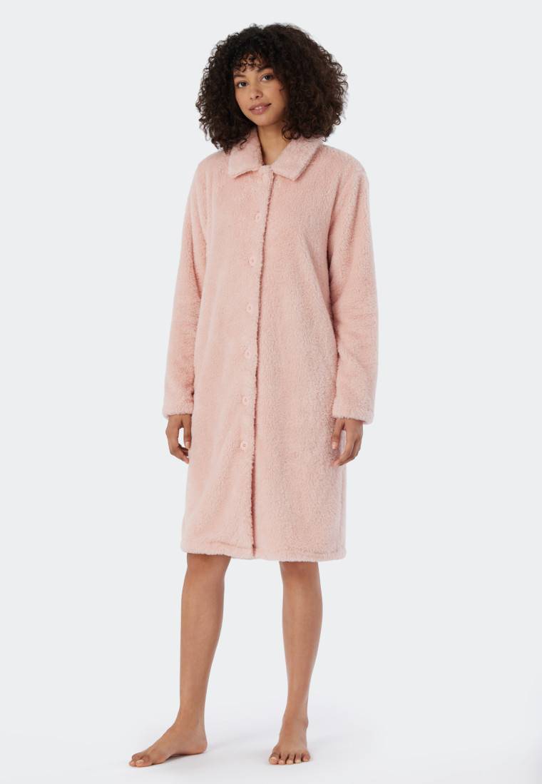 Schiesser Morgenmantel Teddy Fleece rosé - Essentials Kauf eins, bekomm eins gratis
