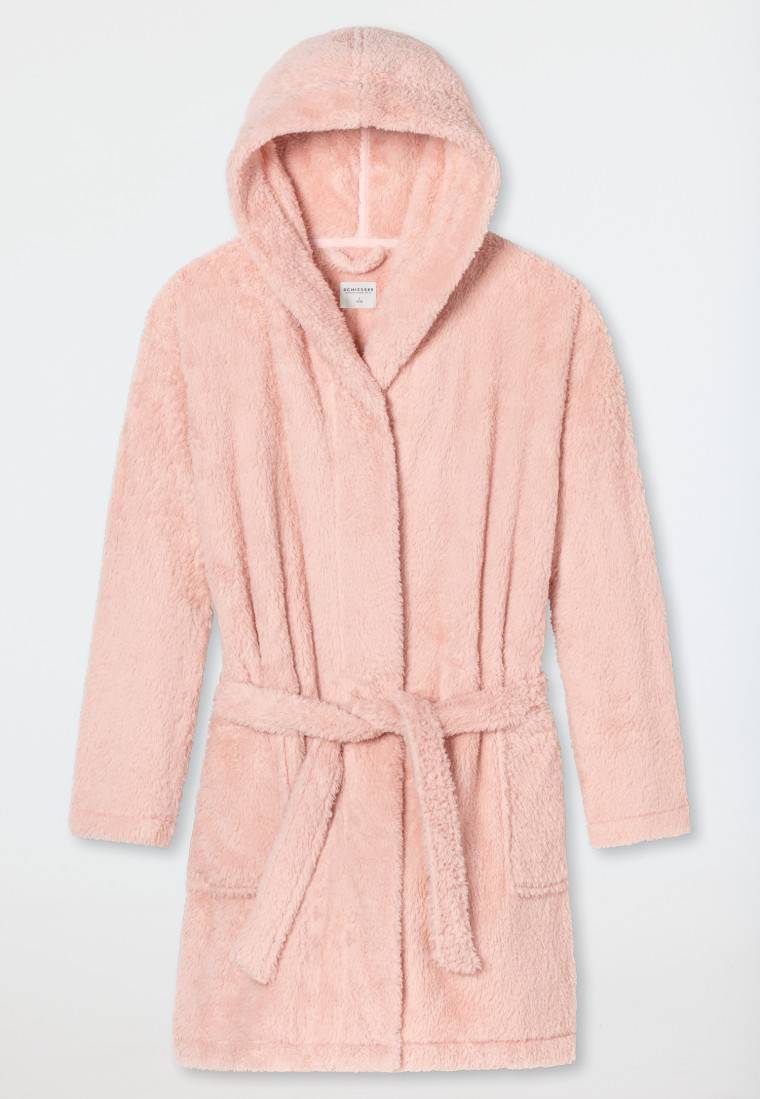 Schiesser Morgenmantel Teddy-Fleece Comfort-Fit rosé - Essentials Sonderangebote