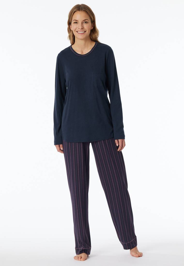 Schiesser Schlafanzug lang multicolor - Comfort Nightwear Zeitbegrenzte Promotion