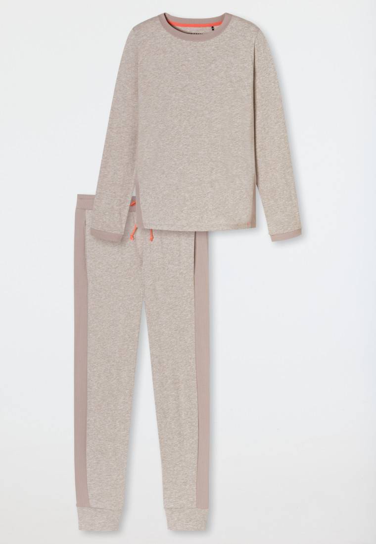 Schiesser Schlafanzug lang Bio-Baumwolle natur - Casual Nightwear Clearance-Verkauf