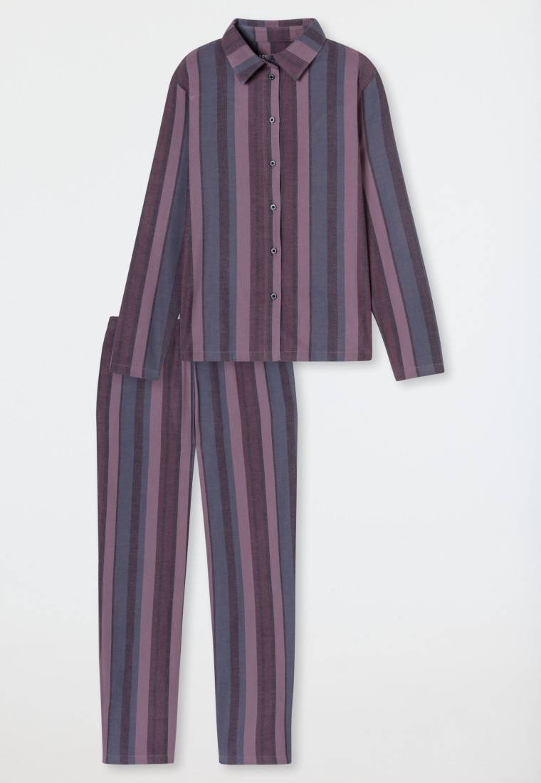Schiesser Pyjama lang Webware Streifen multicolor - Modern Nightwear zollfrei