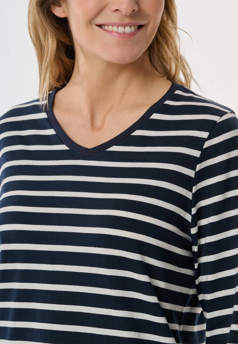 Schiesser Schlafanzug lang nachtblau - Casual Essentials Verkauf
