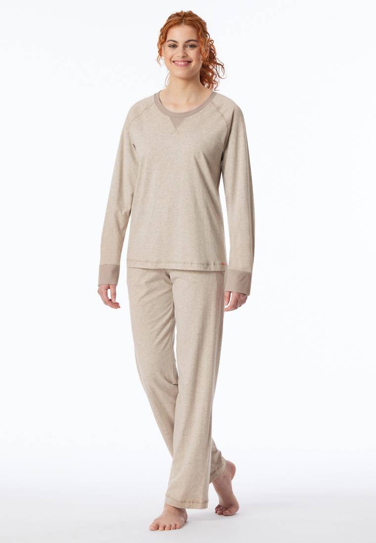 Schiesser Schlafanzug lang natur - Casual Nightwear Fabrikverkauf