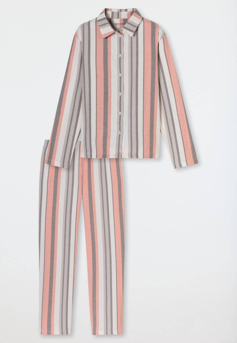 Schiesser Pyjama lang Webware Streifen multicolor - Modern Nightwear Meist gekauft