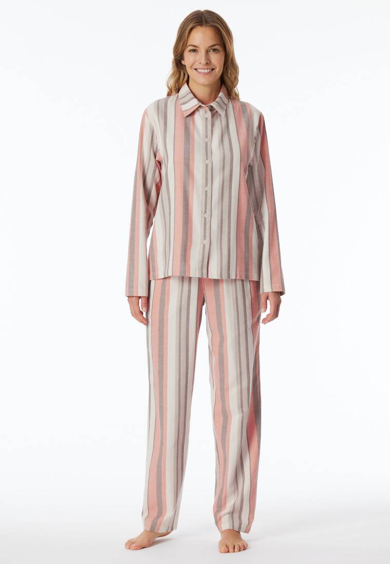 Schiesser Pyjama lang Webware Streifen multicolor - Modern Nightwear Meist gekauft