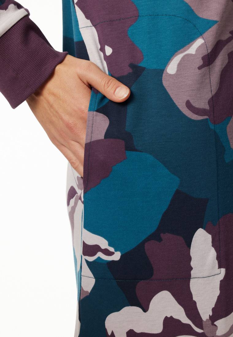 Schiesser Nachthemd langarm Interlock multicolor bedruckt - Modern Nightwear Flash Sale