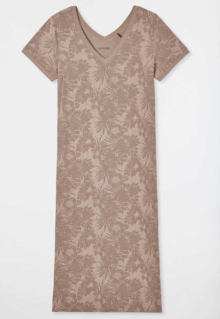 Schiesser Sleepshirt kurzarm V-Ausschnitt clay - selected! premium inspiration Cyber Monday