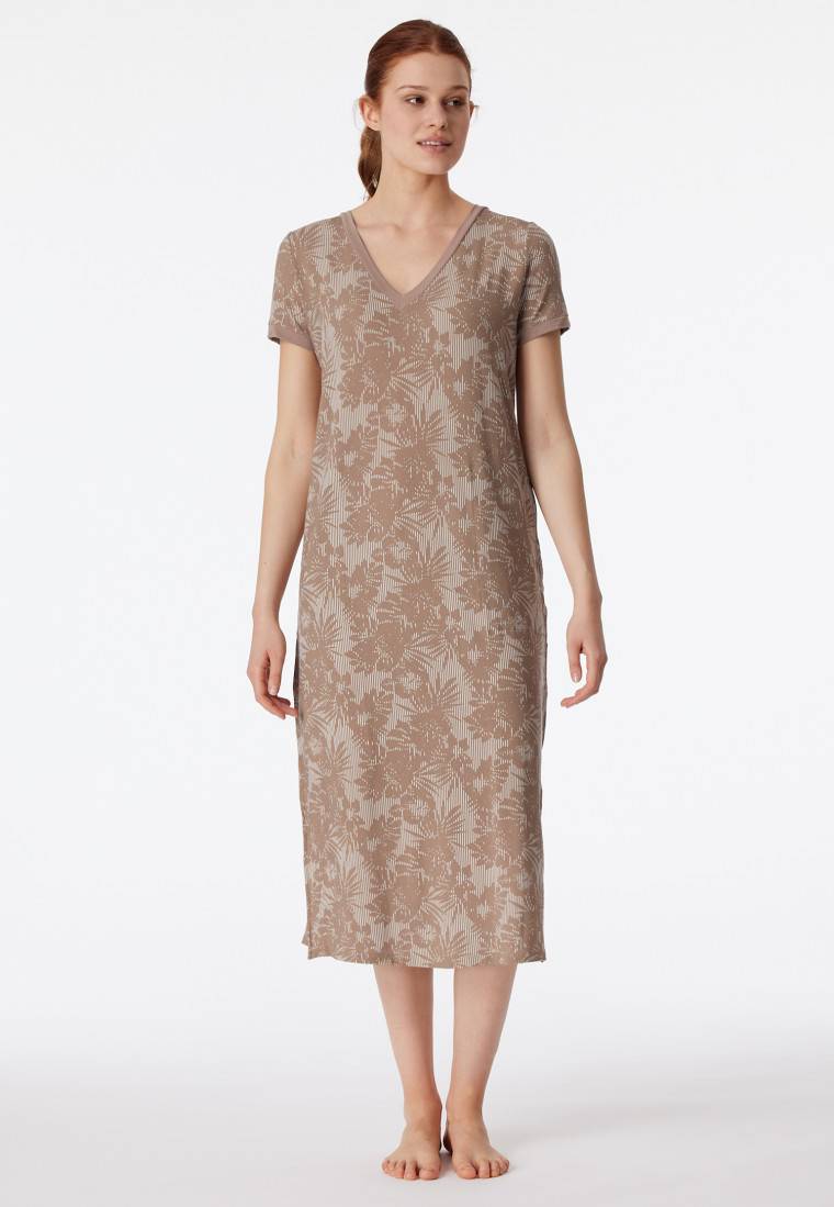 Schiesser Sleepshirt kurzarm V-Ausschnitt clay - selected! premium inspiration Cyber Monday